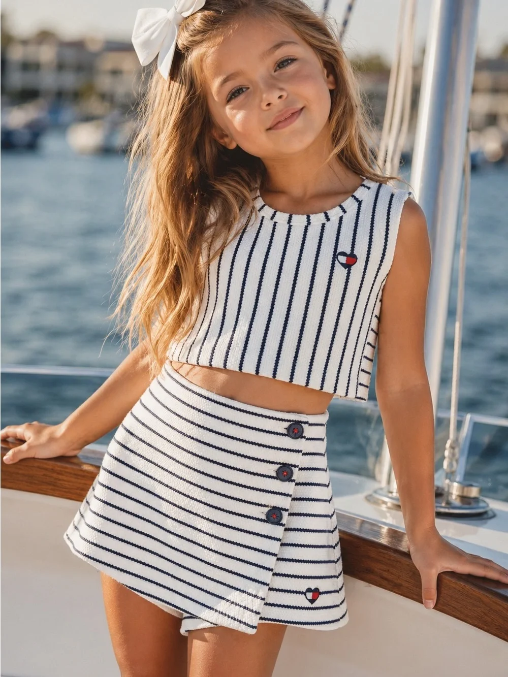 NWT Tommy Hilfiger Girl 4 Nantucket Nautical Set Americana Boat Retails $55 July